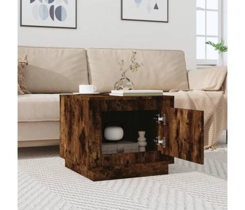 vidaXL kafijas galdiņš, ozolkoka krāsa, 51x50x44 cm, inženierijas koks