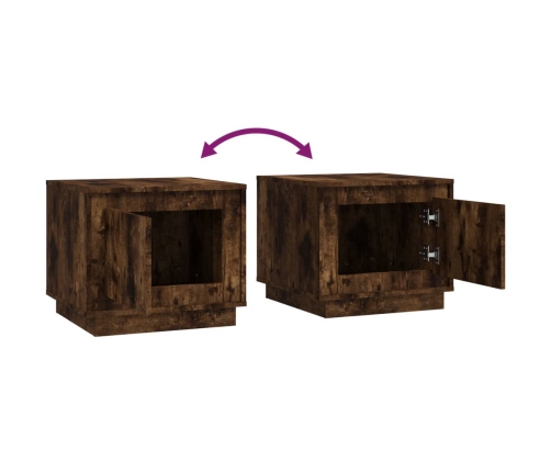 vidaXL kafijas galdiņš, ozolkoka krāsa, 51x50x44 cm, inženierijas koks