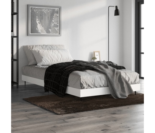 vidaXL gultas rāmis, balts, 90x200 cm, inženierijas koks