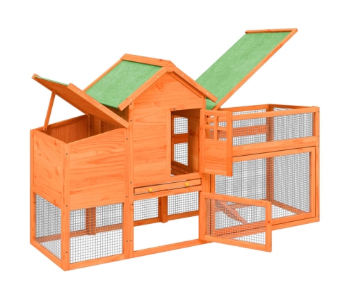 vidaXL vistu būris, 186,5x58,5x113 cm, priedes masīvkoks