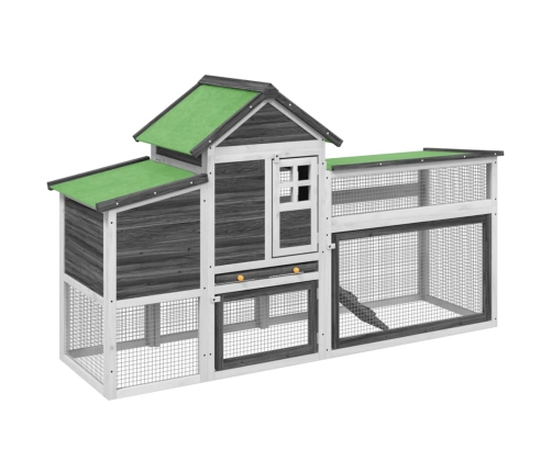 Vistu Būris, Pelēks, 186,5X58,5X113 Cm, Priedes Masīvkoks Vidaxl