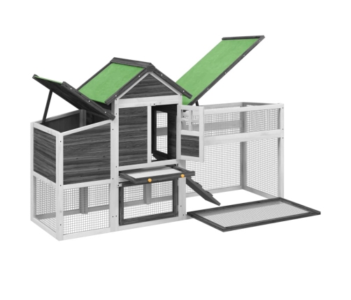 Vistu Būris, Pelēks, 186,5X58,5X113 Cm, Priedes Masīvkoks Vidaxl