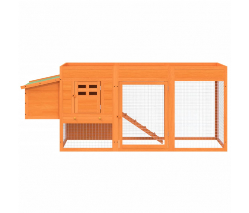 vidaXL vistu būris, brūns, 204x50x84 cm, priedes masīvkoks