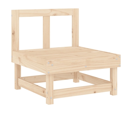 vidaXL vidējais dīvāns ar matračiem, priedes masīvkoks