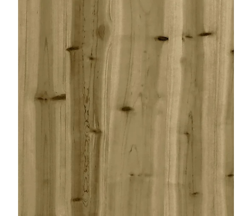 vidaXL vidējais dīvāns ar matračiem, impregnēts priedes koks