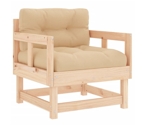 vidaXL dārza krēsli ar matračiem, 2 gab., priedes masīvkoks