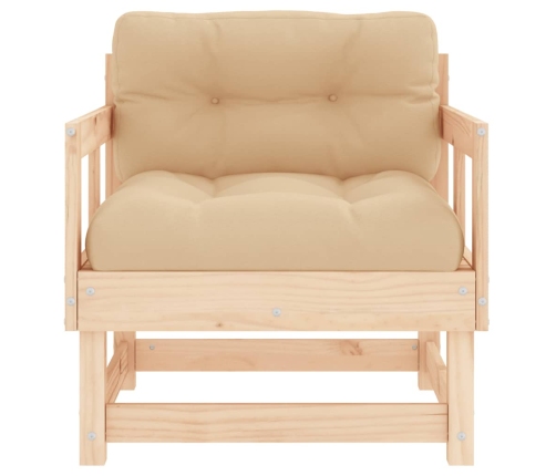 vidaXL dārza krēsli ar matračiem, 2 gab., priedes masīvkoks