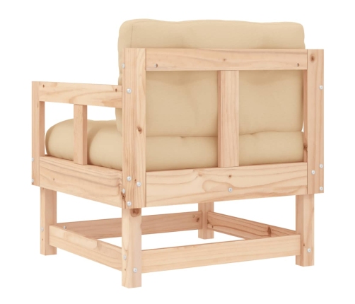vidaXL dārza krēsli ar matračiem, 2 gab., priedes masīvkoks