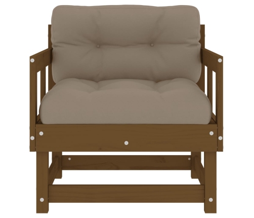 vidaXL dārza krēsli ar matračiem, 2 gb., medus brūns priedes masīvkoks