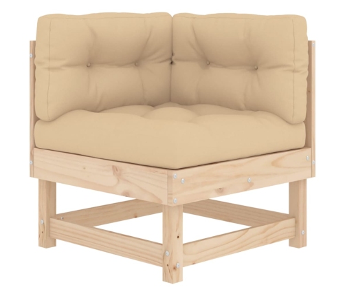 vidaXL stūra dīvāni ar matračiem, 2 gab., priedes masīvkoks