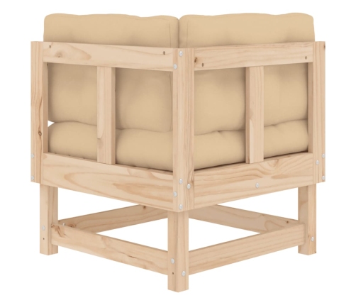 vidaXL stūra dīvāni ar matračiem, 2 gab., priedes masīvkoks