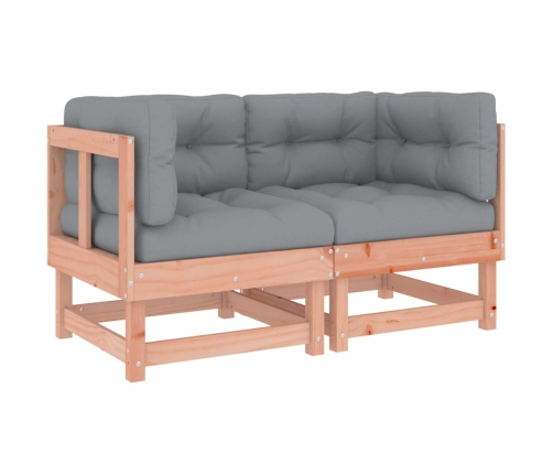 vidaXL stūra dīvāni ar matračiem, 2 gab., Duglasa egles masīvkoks