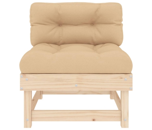 vidaXL vidējie dīvāni ar matračiem, 2 gab., priedes masīvkoks