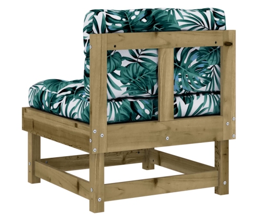 vidaXL vidējie dīvāni ar matračiem, 2 gab., impregnēts priedes koks