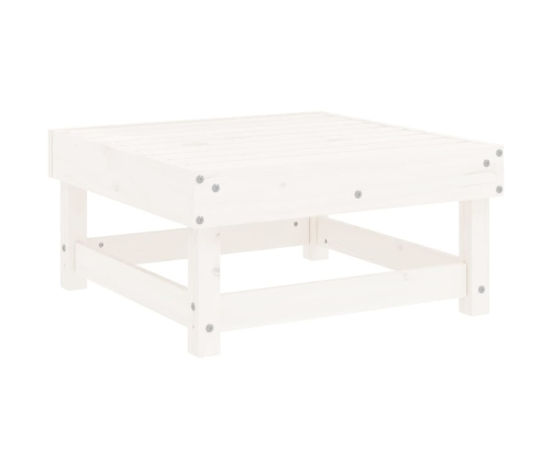 vidaXL dārza soliņi ar matračiem, 2 gab., balts priedes masīvkoks