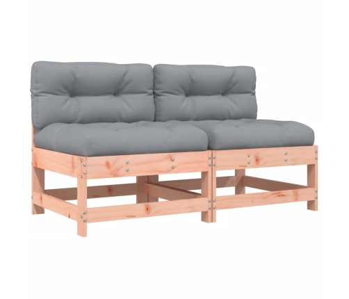 vidaXL vidējie dīvāni ar matračiem, 2 gab., Duglasa egles masīvkoks