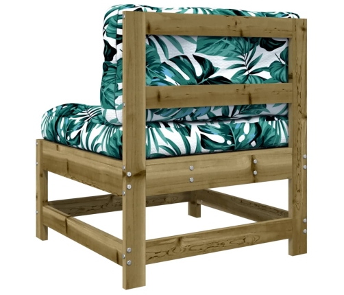 vidaXL vidējie dīvāni ar matračiem, 2 gab., impregnēts priedes koks