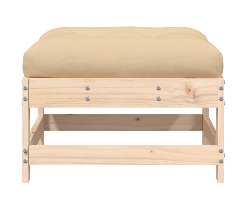 vidaXL dārza soliņi ar matračiem, 2 gab., priedes masīvkoks