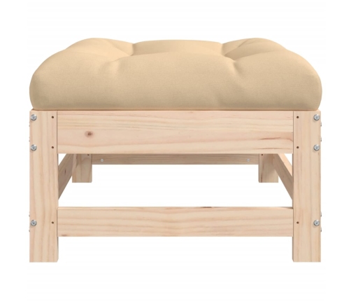 vidaXL dārza soliņi ar matračiem, 2 gab., priedes masīvkoks