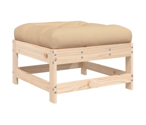 vidaXL dārza soliņi ar matračiem, 2 gab., priedes masīvkoks