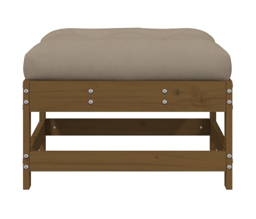 vidaXL dārza soliņi ar matračiem, 2 gb., medus brūns priedes masīvkoks