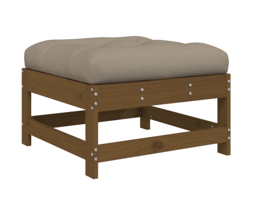 vidaXL dārza soliņi ar matračiem, 2 gb., medus brūns priedes masīvkoks