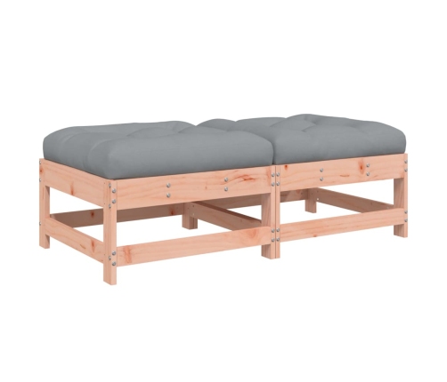 vidaXL dārza soliņi ar matračiem, 2 gab., Duglasa egles masīvkoks