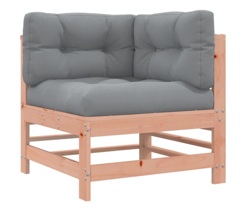 vidaXL stūra dīvāns ar matračiem, Duglasa egles masīvkoks