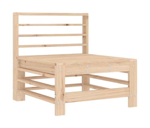 vidaXL vidējais dīvāns ar matračiem, priedes masīvkoks