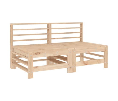 vidaXL vidējie dīvāni ar matračiem, 2 gab., priedes masīvkoks