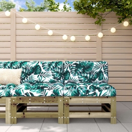 Vidējie Dīvāni Ar Matračiem, 2 Gab., Impregnēts Priedes Koks Vidaxl