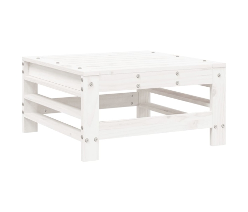 vidaXL dārza soliņi ar matračiem, 2 gab., balts priedes masīvkoks