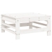 vidaXL dārza soliņi ar matračiem, 2 gab., balts priedes masīvkoks