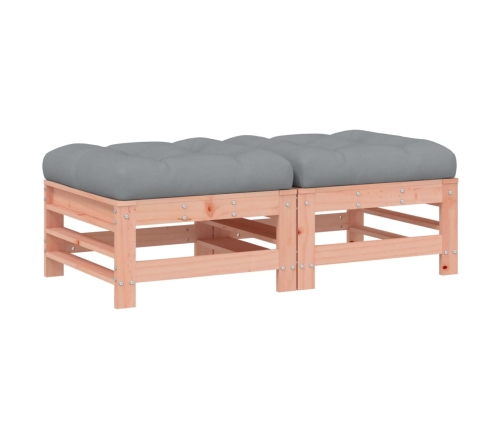 vidaXL dārza soliņi ar matračiem, 2 gab., Duglasa egles masīvkoks