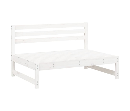 vidaXL vidējais dīvāns, 120x80 cm, priedes masīvkoks, balts