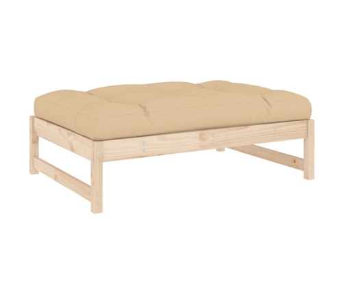 vidaXL dārza kājsoliņš, 120x80 cm, priedes masīvkoks