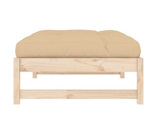 vidaXL dārza kājsoliņš, 120x80 cm, priedes masīvkoks