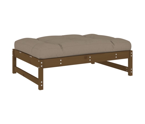 vidaXL dārza kājsoliņš, 120x80 cm, priedes masīvkoks, brūns