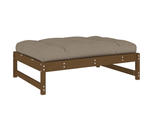 vidaXL dārza kājsoliņš, 120x80 cm, priedes masīvkoks, brūns