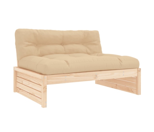 vidaXL vidējais dīvāns, 120x80 cm, priedes masīvkoks