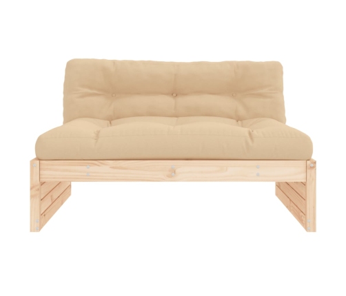 vidaXL vidējais dīvāns, 120x80 cm, priedes masīvkoks