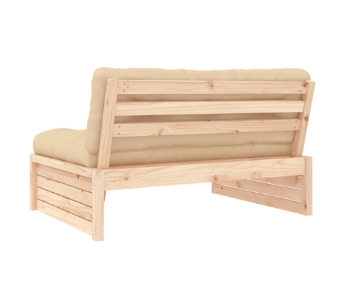 vidaXL vidējais dīvāns, 120x80 cm, priedes masīvkoks