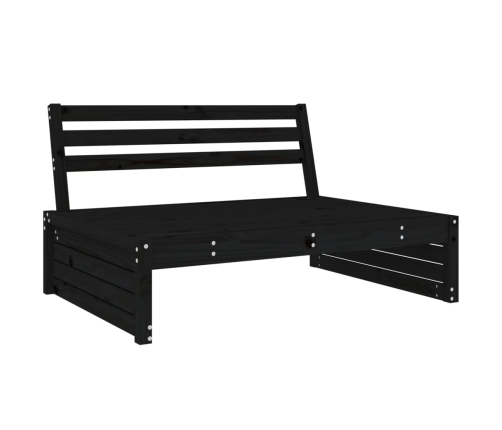 Vidējais Dīvāns, 120X80 Cm, Priedes Masīvkoks, Melns Vidaxl