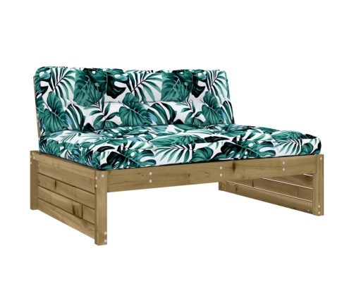 vidaXL vidējais dīvāns, 120x80 cm, impregnēts priedes koks