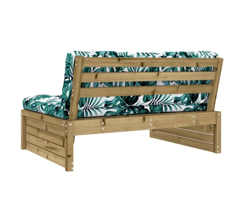 vidaXL vidējais dīvāns, 120x80 cm, impregnēts priedes koks