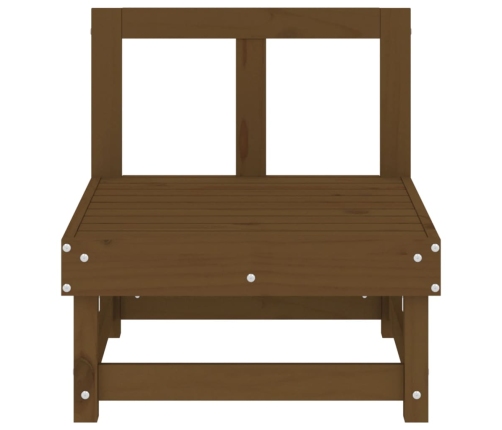 vidaXL vidējais dārza dīvāns, medus brūns, priedes masīvkoks