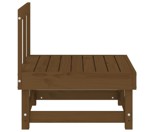 vidaXL vidējais dārza dīvāns, medus brūns, priedes masīvkoks