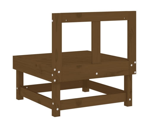 vidaXL vidējais dārza dīvāns, medus brūns, priedes masīvkoks