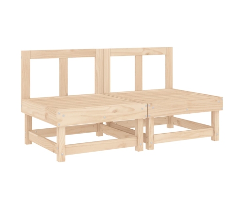 vidaXL vidējie dārza dīvāni, 2 gab., priedes masīvkoks