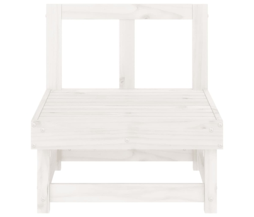 vidaXL vidējie dārza dīvāni, 2 gab., balti, priedes masīvkoks